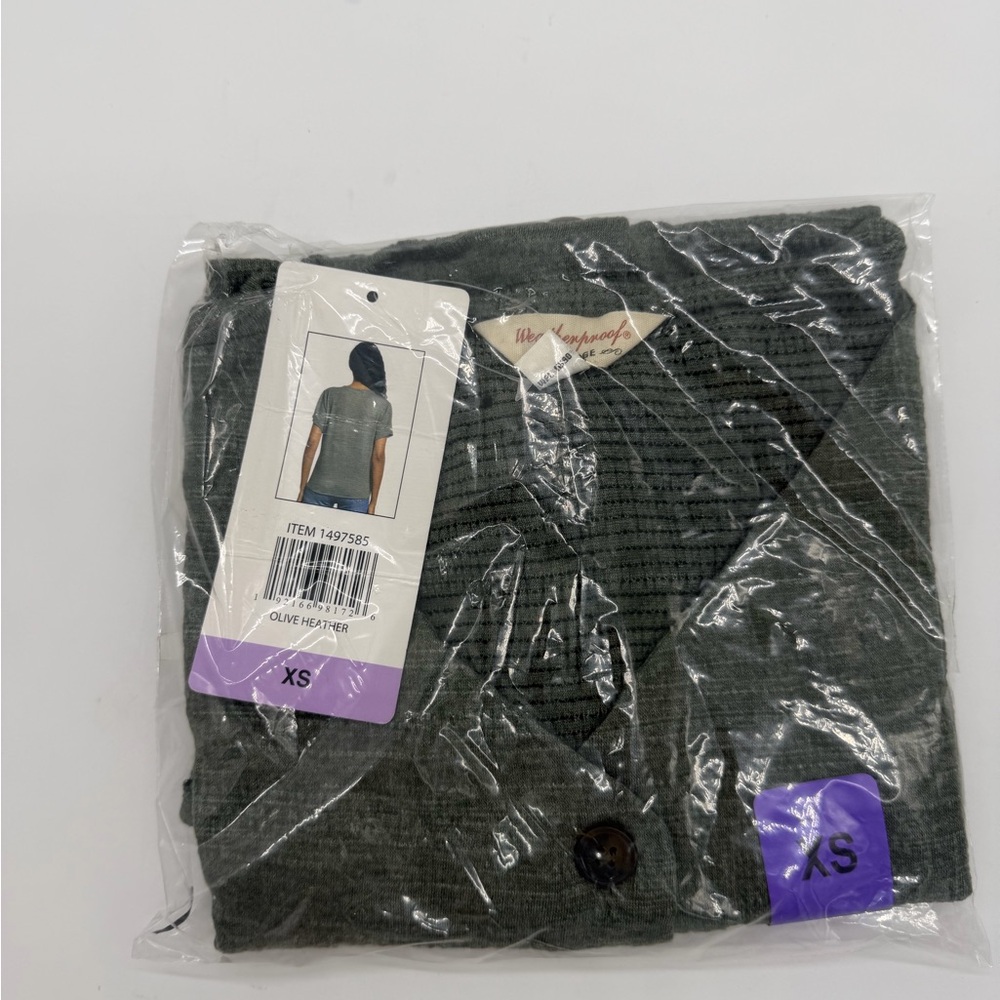 Weatherproof Olive Heather Button Down Shirt